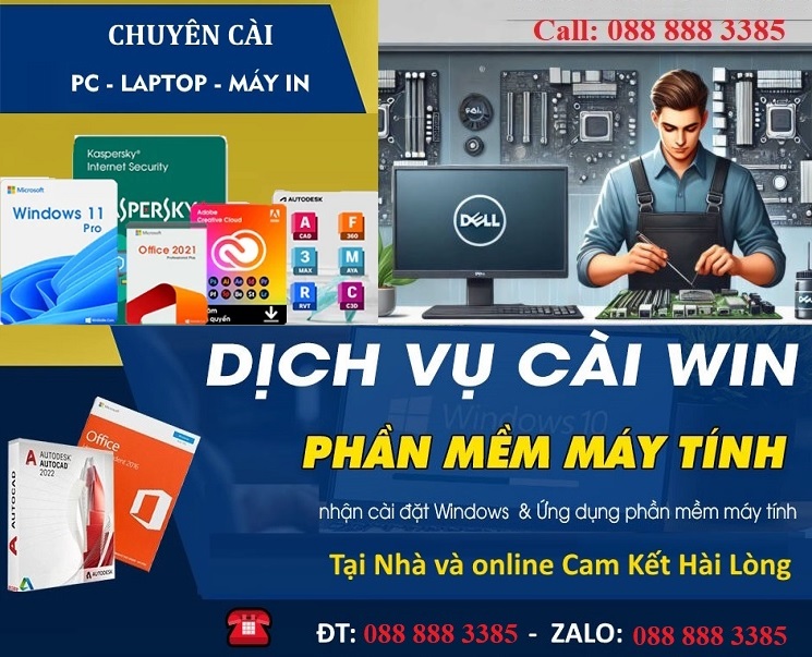 dịch vụ cài đặt phần mềm máy tính văn phòng tại hà nội