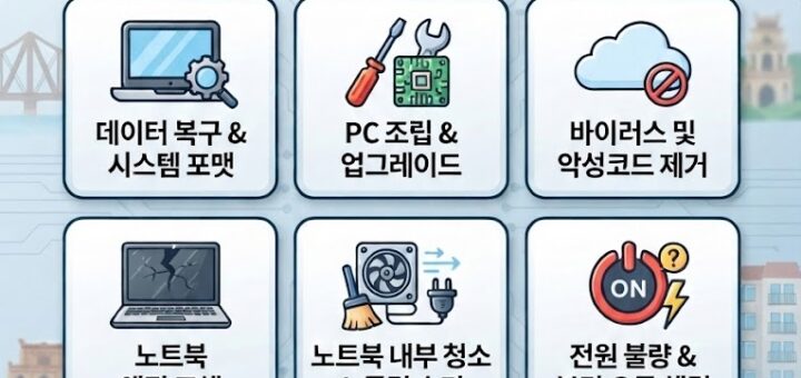 하노이 컴퓨터 수리 – 노트북·PC·맥북 전문 수리